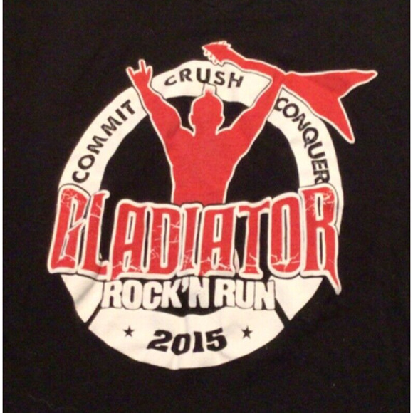 Next Level Womens Gladiator Rock N Run 2015 Finisher Shirt Size Small Tee - Picture 3 of 6
